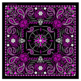 Wholesale Pink Paisley Retro Skulls Cotton Bandana Face Cover For Bikers